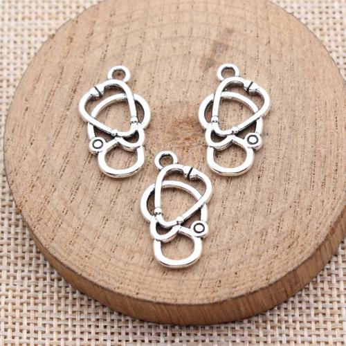 Pendentifs en alliage de zinc, Stéthoscope, Placage, DIY & creux, plus de couleurs à choisir, 20PC/sac, Vendu par sac