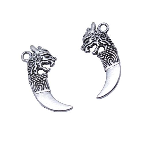 Tibetan Style Pendants, Wolf Tooth, plated, DIY, 10PCs/Bag, Sold By Bag