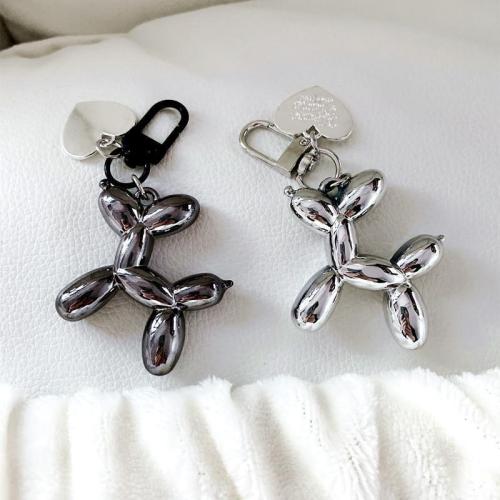 Resin Key Clasp, with Tibetan Style, Dog, plated, portable & Unisex, more colors for choice, 80mm, Sold By PC