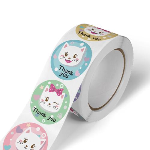 Copper Printing Paper Sticker Paper, with Adhesive Sticker, different designs for choice, 25mm, 500PCs/Spool, Sold By Spool
