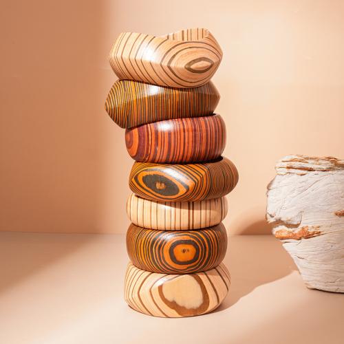 Wood Bangle, with Brass, gold color plated, fashion jewelry, more colors for choice, Sold By PC