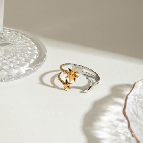 Stainless Steel Finger Ring, 304 Stainless Steel, gold color plated, fashion jewelry, more colors for choice, Sold By Bag