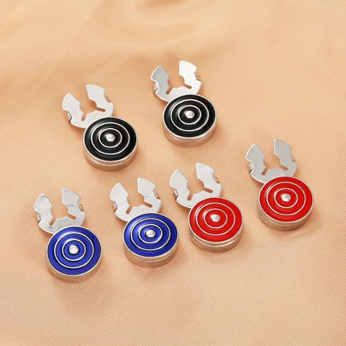 Cufflinks, Tibetan Style, Round, plated, fashion jewelry & Unisex & enamel, more colors for choice, Sold By Pair