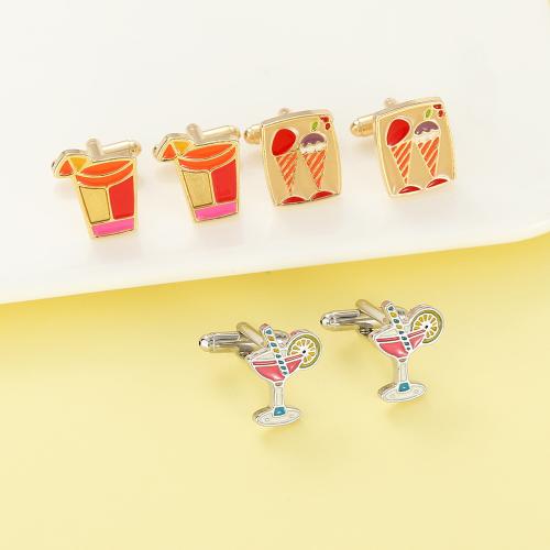 Cufflinks, Tibetan Style, plated, Unisex & different styles for choice & enamel, Sold By Pair