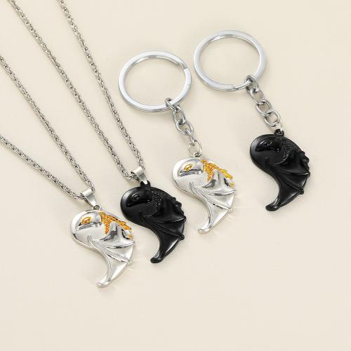 Tibetan Style Jewelry Necklace, plated, 2 pieces & Unisex & different styles for choice & two tone, Sold By Set