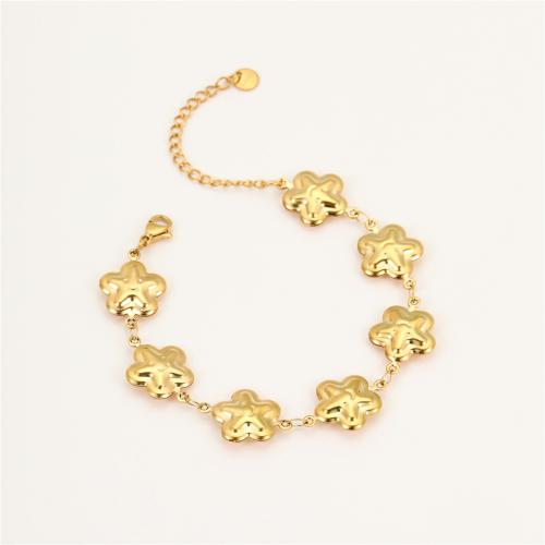 Stainless Steel Jewelry Bracelet, 304 Stainless Steel, 18K gold plated, fashion jewelry & different styles for choice & for woman, Sold By PC