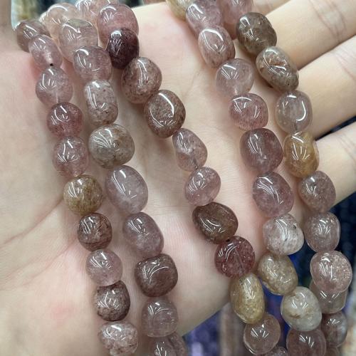 Strawberry Quartz Beads, DIY, mixed colors, Sold Per 38 cm Strand