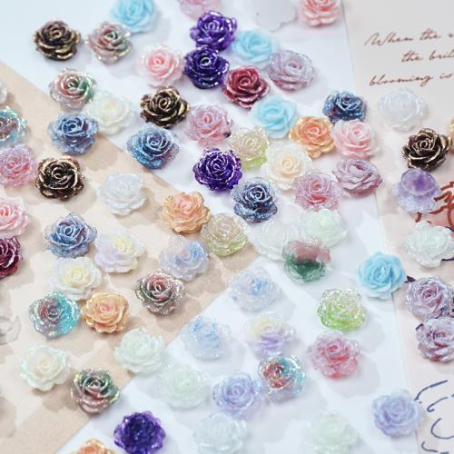 Mobile Phone DIY Decoration, Soft PVC, Rose, more colors for choice, 10mm, 200PCs/Bag, Sold By Bag