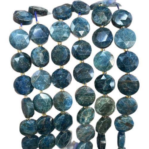 Apatites Beads, with Seedbead, Flat Round, DIY, mixed colors, 15mm, Sold Per 38 cm Strand