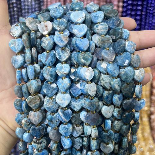 Apatites Beads, with Seedbead, Heart, DIY, mixed colors, 12mm, Sold Per 38 cm Strand