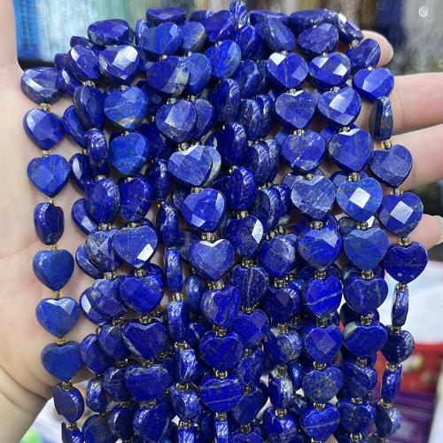 Natural Lapis Lazuli Beads, with Seedbead, Heart, DIY, dark blue, 12mm, Sold Per 38 cm Strand