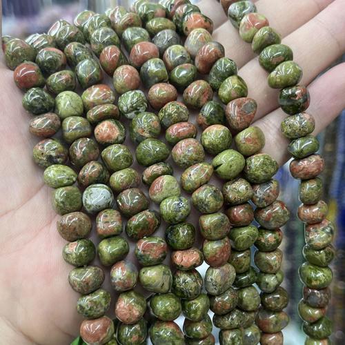 Natural Unakite Beads, DIY, mixed colors, Sold Per 38 cm Strand