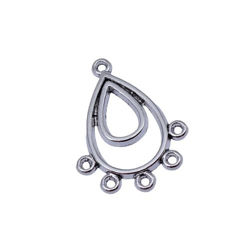 Tibetan Style Connector, Teardrop, plated, DIY & hollow, more colors for choice, 10PCs/Bag, Sold By Bag
