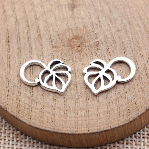 Pendentifs feuilles en alliage de zinc , Placage, DIY & creux, plus de couleurs à choisir, 20PC/sac, Vendu par sac