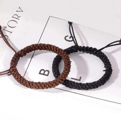Wax Cord Bracelet, handmade, Unisex & braided & adjustable, more colors for choice, Length:Approx 6-10 Inch, Sold By PC