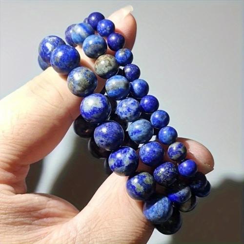 Lapis lazuli bracelet, Rond, unisexe & normes différentes pour le choix, Longueur:Environ 7.48 pouce, Vendu par PC
