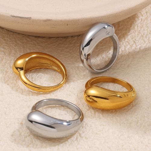 Stainless Steel Finger Ring, 304 Stainless Steel, gold color plated, fashion jewelry, more colors for choice, Sold By PC