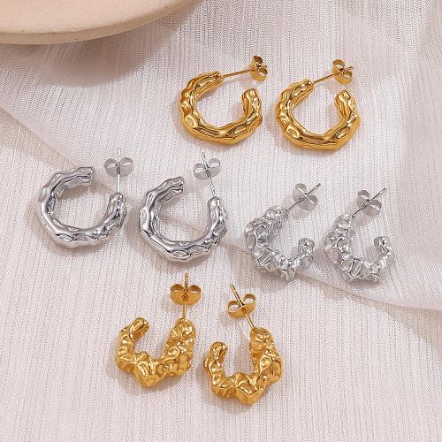 Stainless Steel Stud Earrings, 304 Stainless Steel, gold color plated, fashion jewelry, more colors for choice, Sold By Pair