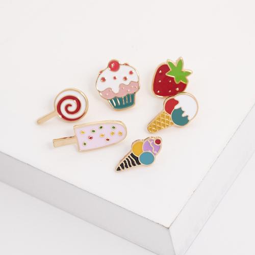 Broche émail, alliage de zinc, Placage, unisexe & styles différents pour le choix, doré, Vendu par PC