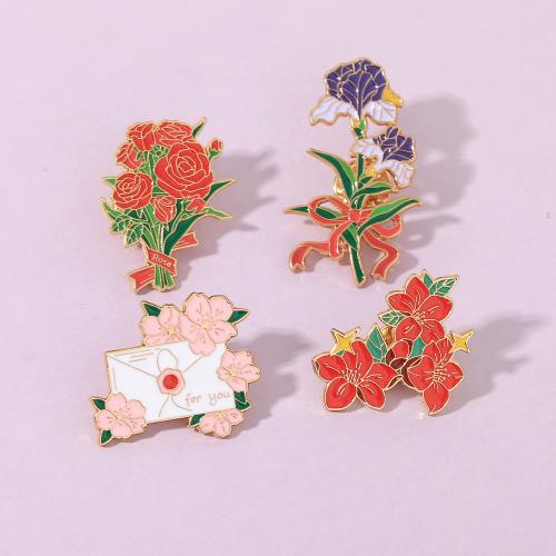 Broche émail, alliage de zinc, Bouquet, unisexe & styles différents pour le choix, Vendu par PC