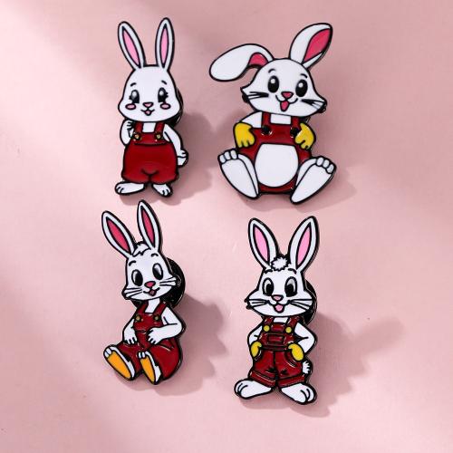 Enamel Brooch, Tibetan Style, Rabbit, Unisex & different styles for choice, black, Sold By PC