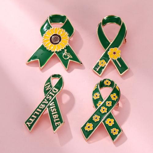 Broche émail, alliage de zinc, unisexe & modèles différents pour le choix & creux, doré, Vendu par PC