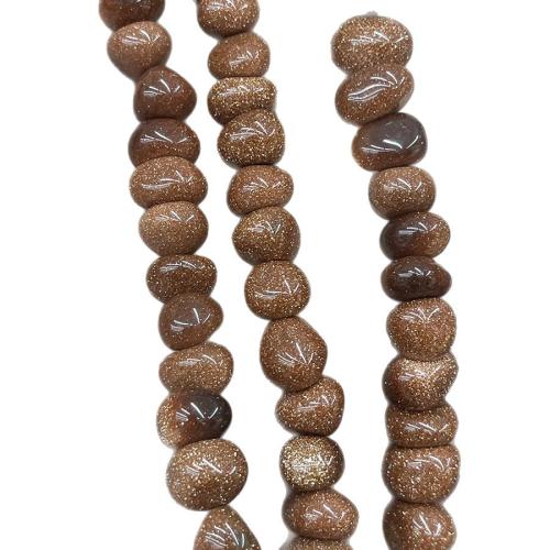 Natural Goldstone Beads, DIY, mixed colors, Sold By Strand