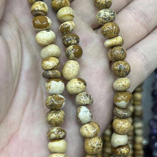 Natural Picture Jasper Beads, DIY, mixed colors, Sold Per 38 cm Strand