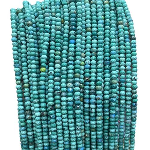 Turquoise Beads, Natural Turquoise, DIY, green, 3x4mm, Sold Per 38 cm Strand