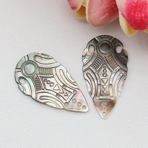 Natural Black Shell Pendants, DIY, mixed colors, 21x39mm, Sold By PC