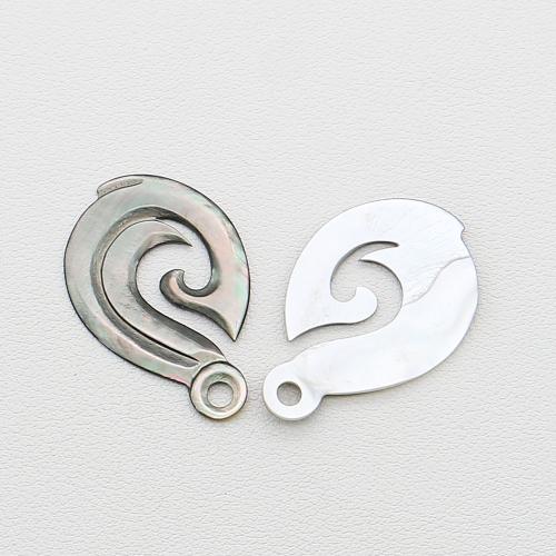 Natural Black Shell Pendants, Black Lip Shell, Anchor, DIY, mixed colors, 23x35mm, Sold By PC