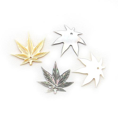 Shell Pendants, Maple Leaf, DIY, more colors for choice, 23x35mm, Sold By PC