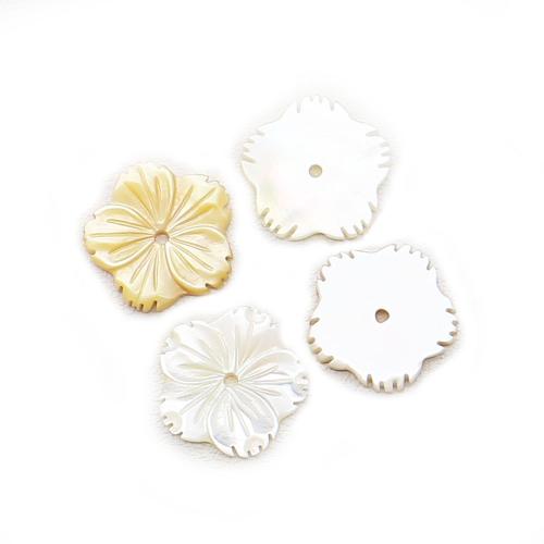 Natural Yellow Shell Pendants, Flower, DIY, more colors for choice, 12x15mm, Sold By PC