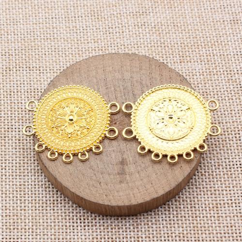 Tibetan Style Connector, Round, plated, DIY, more colors for choice, 10PCs/Bag, Sold By Bag
