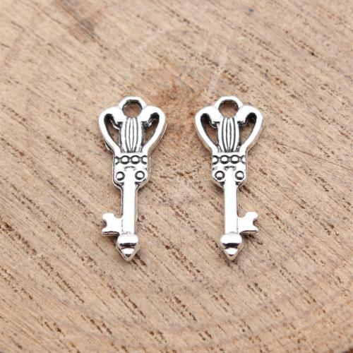 Tibetan Style Key Pendants, plated, DIY & hollow, more colors for choice, Sold By PC