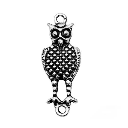 Connecteur en alliage de Zinc animal, hibou, Placage, DIY, plus de couleurs à choisir, Vendu par PC