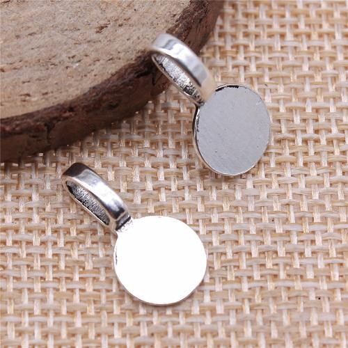 Tibetan Style Pendants, Round, plated, DIY, more colors for choice, 18x9mm, 10PCs/Bag, Sold By Bag