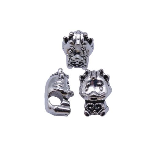 Zink Legierung Perlen Schmuck, Zinklegierung, Drachen, plattiert, DIY, keine, 14x10x9.20mm, 10PCs/Tasche, verkauft von Tasche