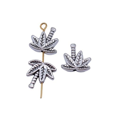 Zink Legierung Perlen Schmuck, Zinklegierung, Baum, plattiert, DIY, 13x13mm, 20PCs/Tasche, verkauft von Tasche