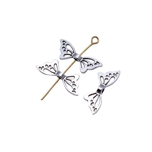 Perles animaux en alliage de zinc, papillon, Placage, DIY & creux, 21x8mm, 20PC/sac, Vendu par sac