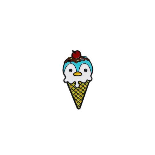 Enamel Brooch, Tibetan Style, Ice Cream, fashion jewelry & Unisex, black, Sold By PC