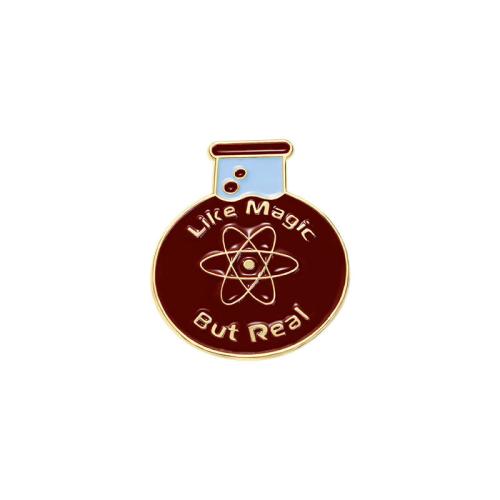 Broche émail, alliage de zinc, unisexe, doré, Vendu par PC