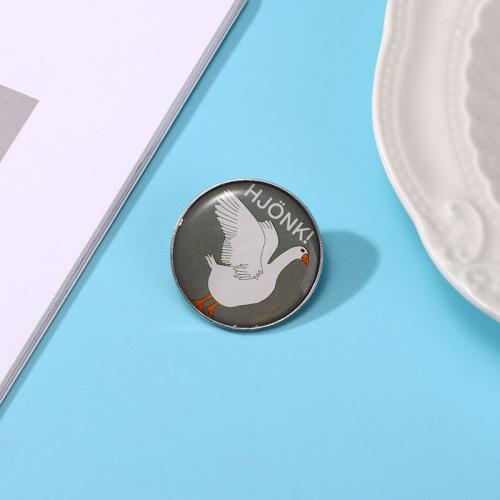 Broches en alliage de zinc, Rond, goutté d'époxy, bijoux de mode & unisexe, Vendu par PC