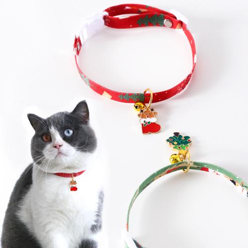 Cotton Pet Necklace, with Tibetan Style, Christmas Design & adjustable, more colors for choice, Length:Approx 17-33 cm, Sold By PC