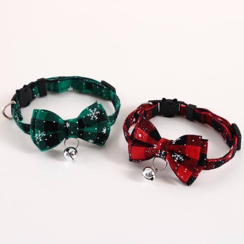 Cotton Pet Necklace, with Tibetan Style, printing, Christmas Design & adjustable, more colors for choice, Length:Approx 17-35 cm, Sold By PC
