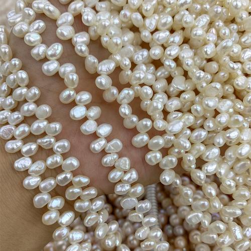 Cultured Baroque Freshwater Pearl Beads, DIY, white, 3-5MM, Sold Per 40 cm Strand