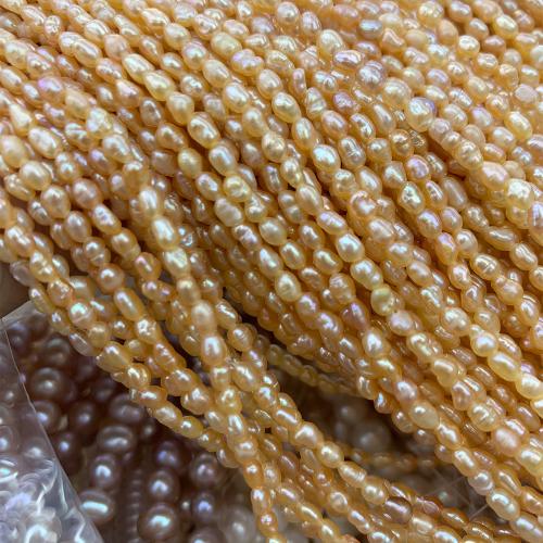 Cultured Baroque Freshwater Pearl Beads, DIY, yellow, 2-3MM, Sold Per 35 cm Strand