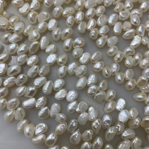 Keshi Cultured Freshwater Pearl Beads, DIY, white, 7-9MM, Sold Per 37 cm Strand