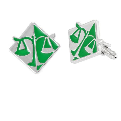 Cufflinks, Tibetan Style, plated, fashion jewelry & for man & enamel, silver color, Sold By Pair