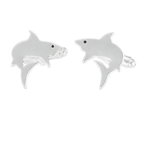 Cufflinks, Tibetan Style, Dolphin, plated, fashion jewelry & for man, silver color, Sold By Pair